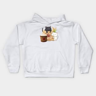 Chubby Cat Rice Lover Kids Hoodie